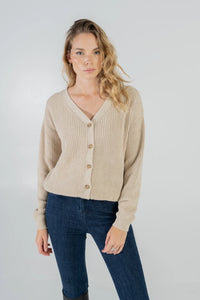 Story of Mine Strickjacke aus Biobaumwolle *sand*
