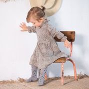 Lade das Bild in den Galerie-Viewer, House of Jamie Kleid mit Rüschenkragen *Little Leopard* Gr. 74-80 und 110/116
