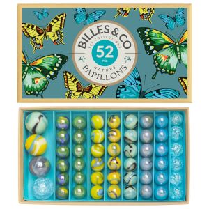 Billes & Co Box mit 52 Murmeln *Schmetterling*