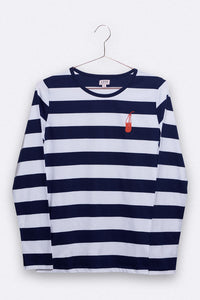 Love Kids Wear TOMMY Langarm-Shirt *navy/weiss gestreift* für Frauen