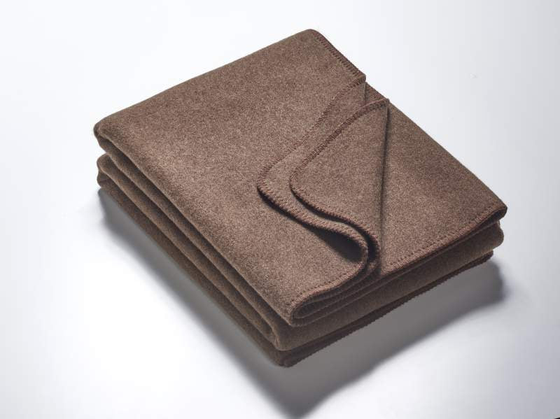 Wollzeit Naturbraune Babydecke aus 100% Merinowolle