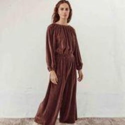 LiiLU Women Overall Smocked *Brownie*